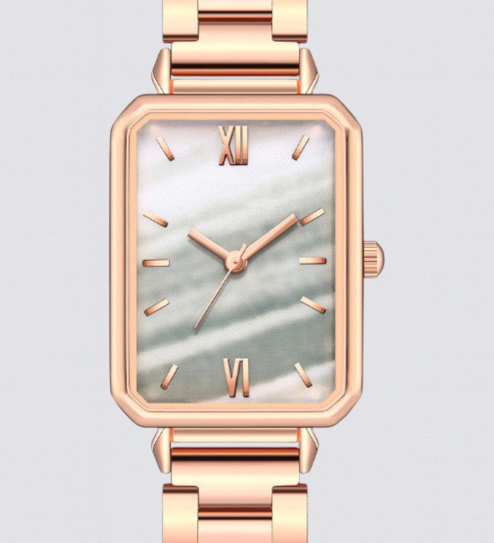 Reloj rectangular de cuarzo elegante