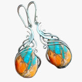 Pendientes de acero inoxidable multicolor