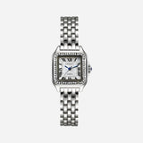 Reloj de acero inoxidable rectangular