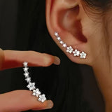 Pendientes florales de oro vermeil