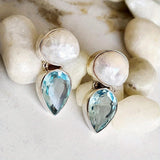 Pendientes lágrima con piedras facetadas