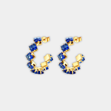 Pendientes dorados con piedras geométricas