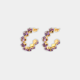 Pendientes dorados con piedras geométricas