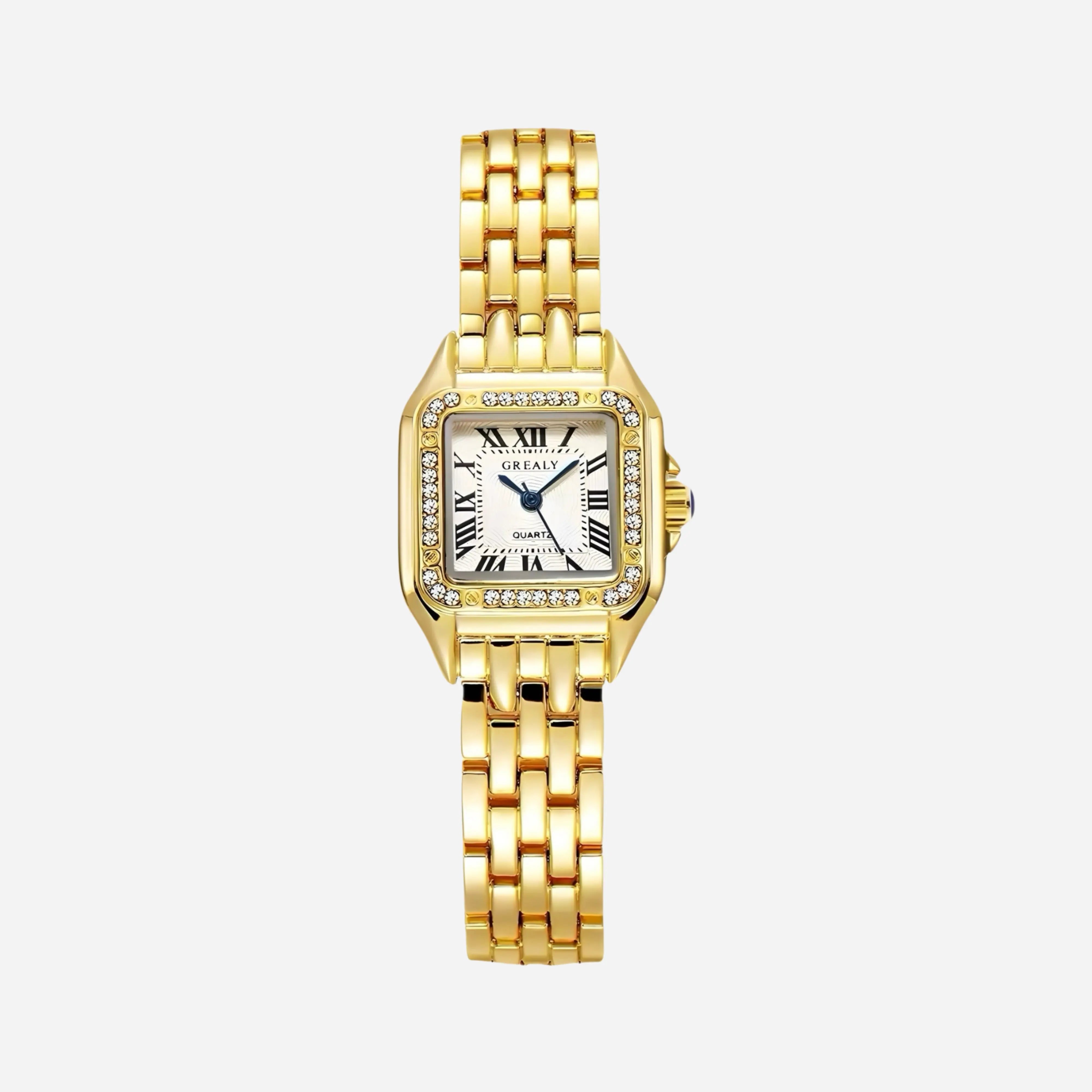 Reloj de acero inoxidable rectangular