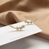 Pendientes florales de oro vermeil