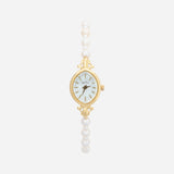 Reloj con perlas y esfera lágrima