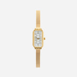 Reloj rectangular de acero clásico