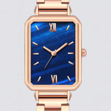 Reloj rectangular de cuarzo elegante