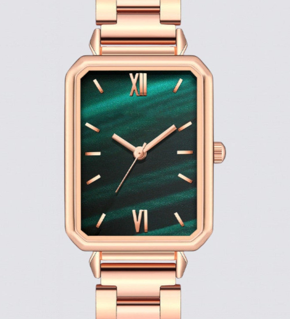 Reloj rectangular de cuarzo elegante