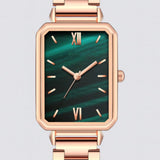 Reloj rectangular de cuarzo elegante
