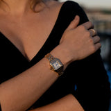 Reloj de acero inoxidable rectangular