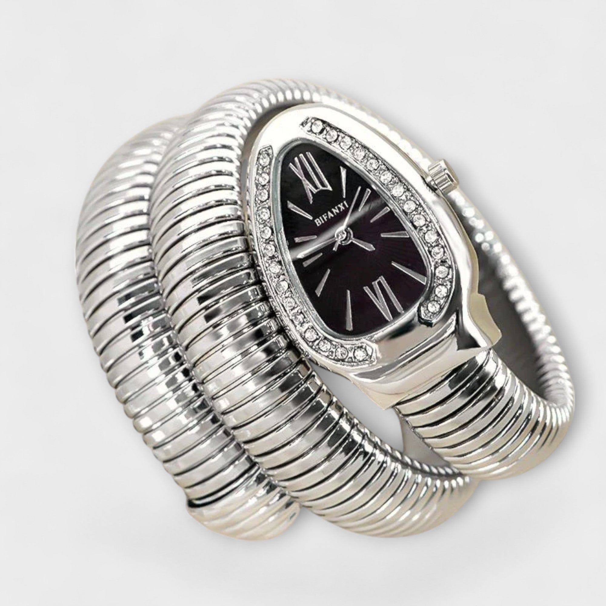 Reloj Brazalete Flexible con Brillos