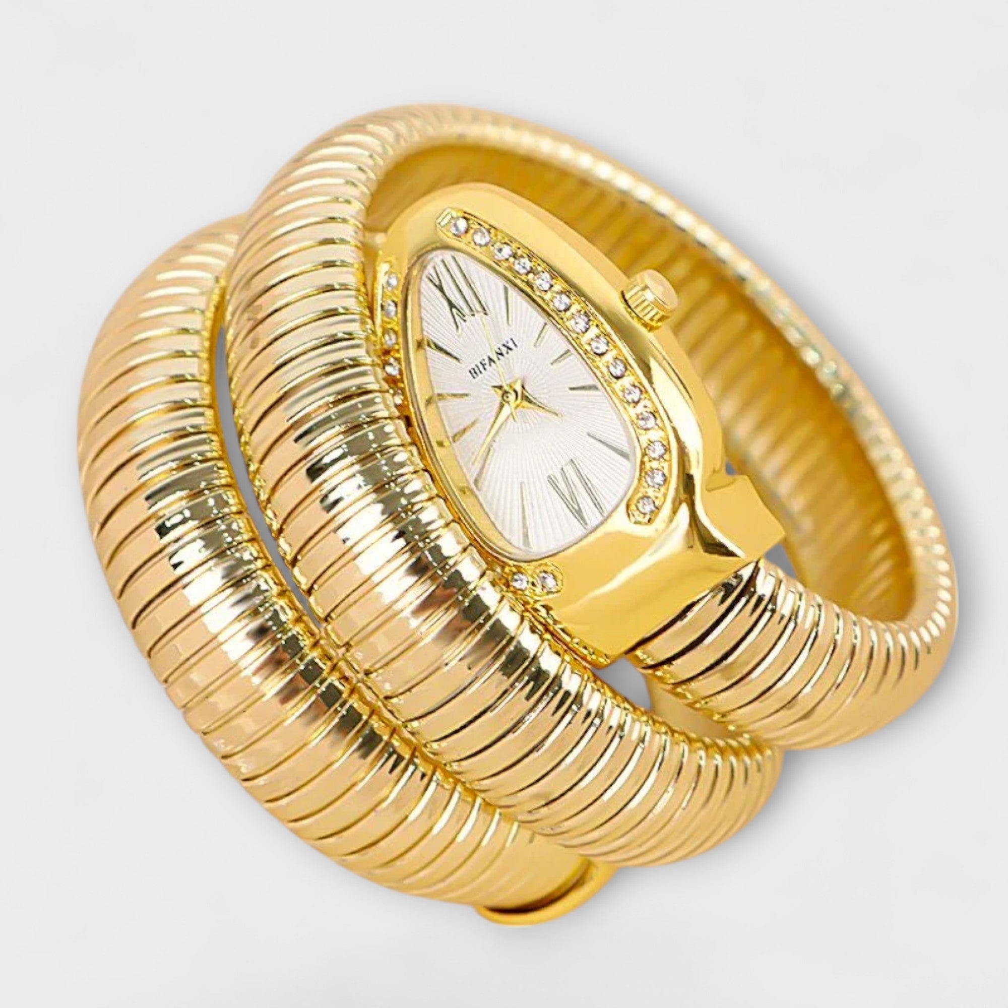 Reloj Brazalete Flexible con Brillos