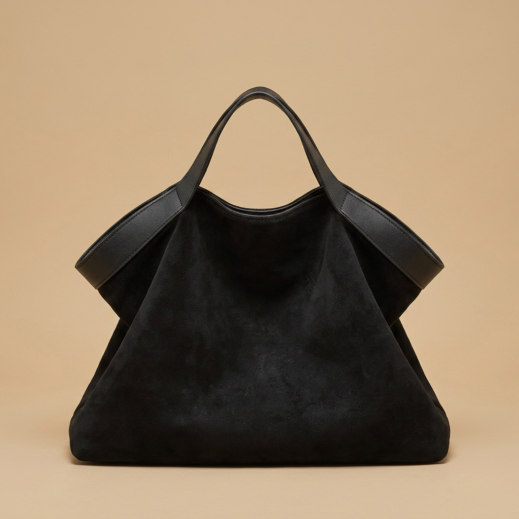 Bolso Tote Grande de Cuero Suede