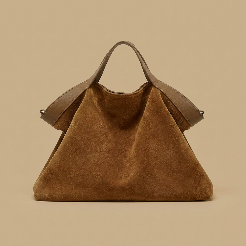 Bolso Tote Grande de Cuero Suede