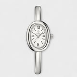 Reloj metálico de esfera ovalada