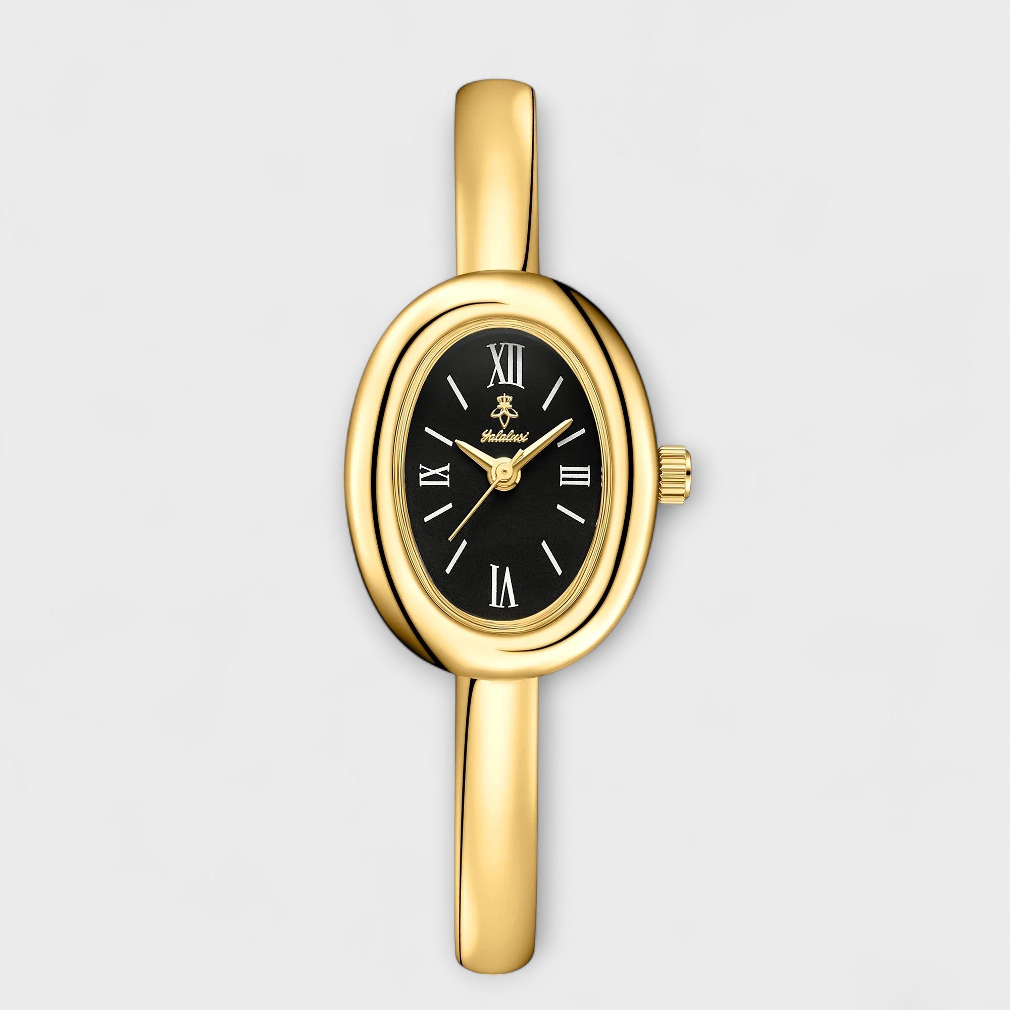 Reloj metálico de esfera ovalada