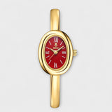 Reloj metálico de esfera ovalada