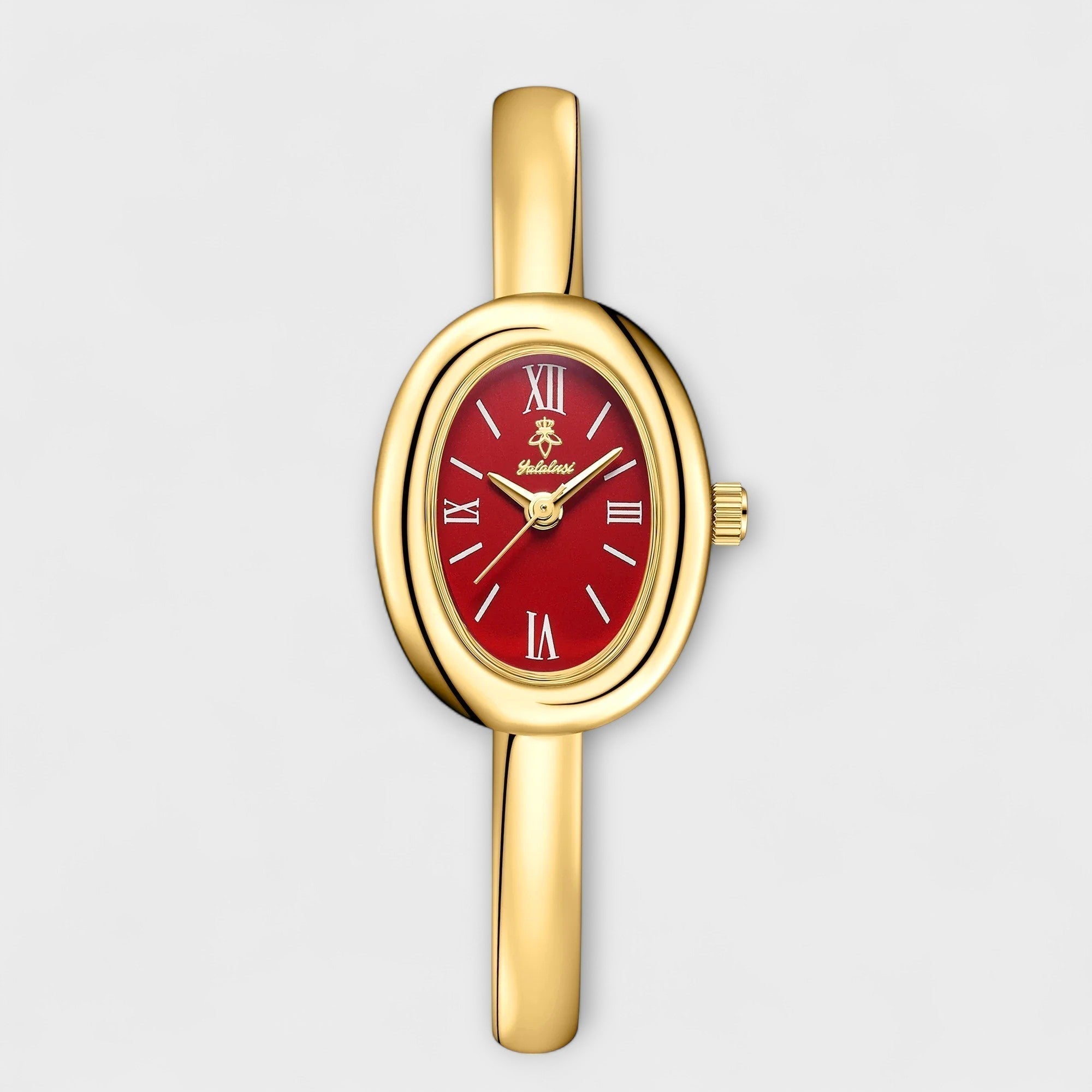 Reloj metálico de esfera ovalada