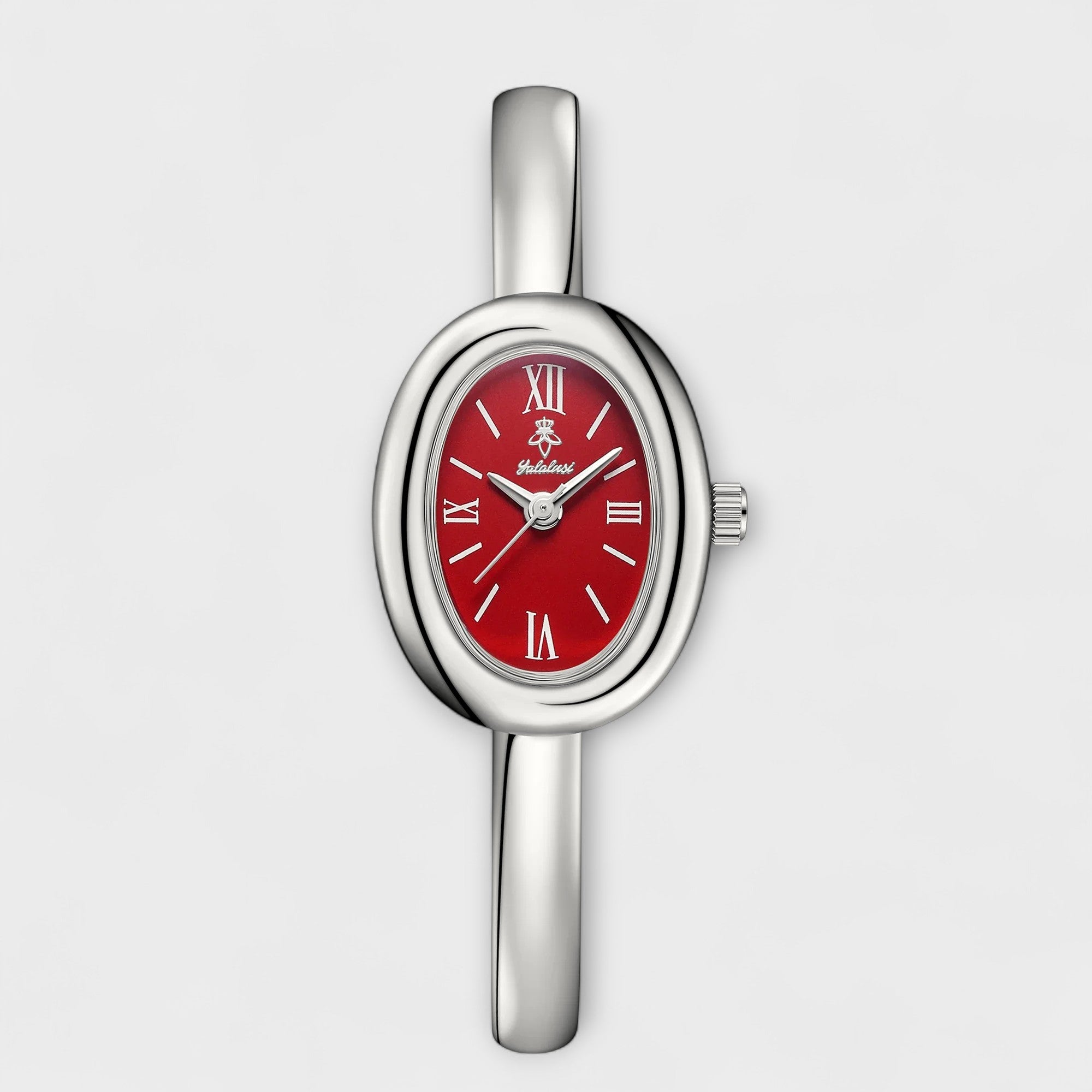 Reloj metálico de esfera ovalada