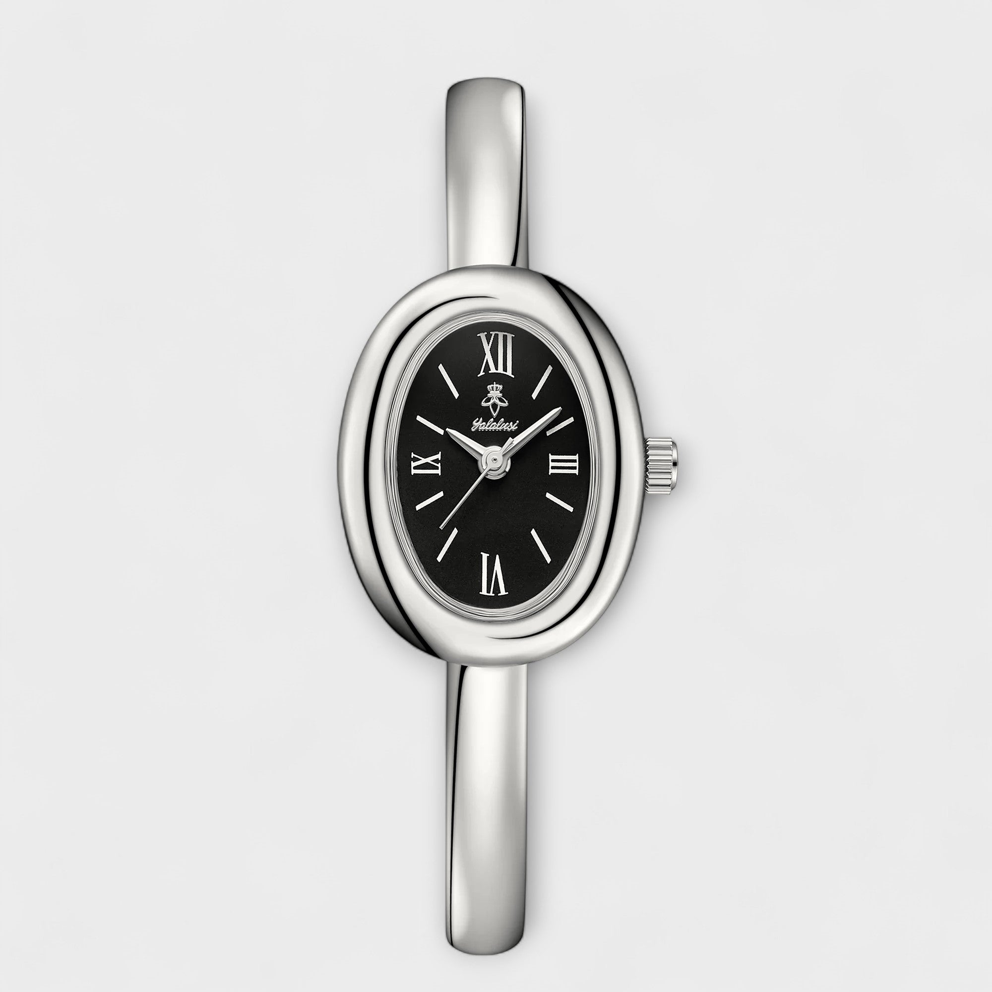 Reloj metálico de esfera ovalada