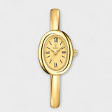 Reloj metálico de esfera ovalada