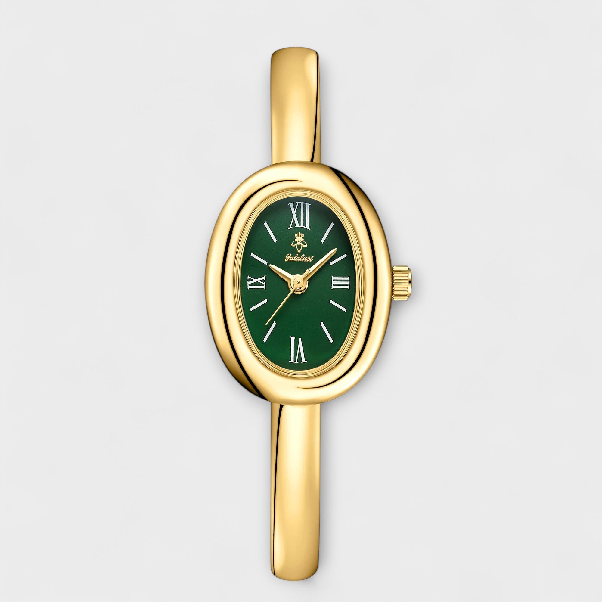 Reloj metálico de esfera ovalada