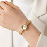 Reloj Dorado De Malla Elegante
