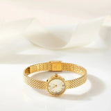 Reloj Dorado De Malla Elegante