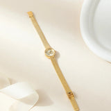 Reloj Dorado De Malla Elegante