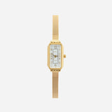 Reloj de Malla Metálica Rectangular