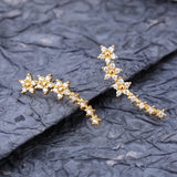 Pendientes florales de oro vermeil