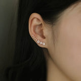 Pendientes florales de oro vermeil