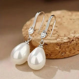 Pendientes colgantes de perla
