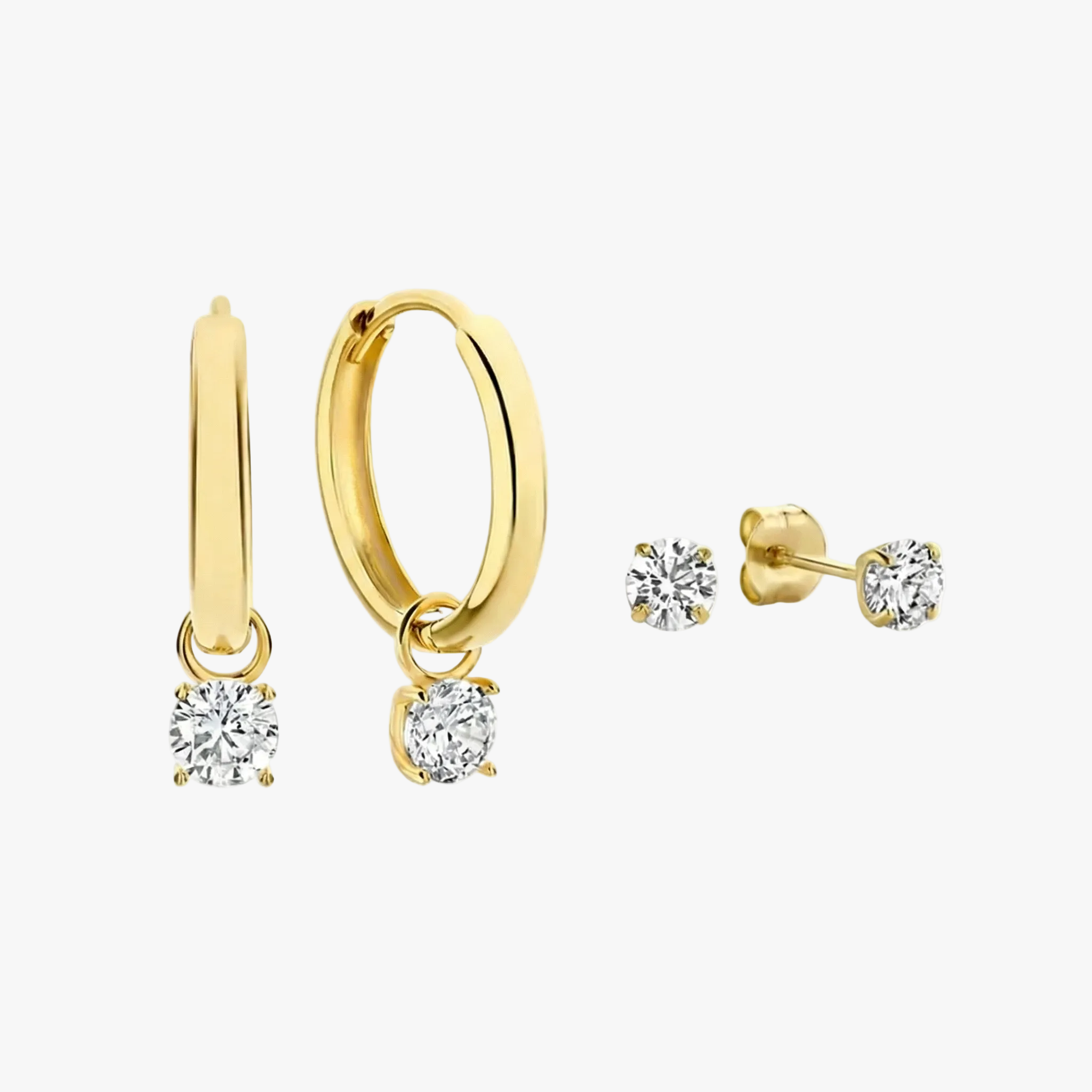 Set de pendientes brillantes versátiles