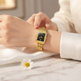 Reloj Metálico Rectangular de Pulsera