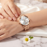 Reloj acero inoxidable corazón brillante
