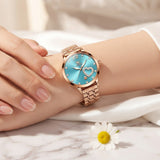 Reloj acero inoxidable corazón brillante