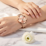 Reloj acero inoxidable corazón brillante