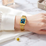 Reloj Metálico Rectangular de Pulsera