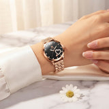 Reloj acero inoxidable corazón brillante