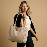 Bolsa Tote con Textura de Pana