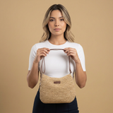 Bolso de Hombro para Mujeres de Paja Tejida