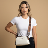Bolso Bandolera de Cuero Estructurado con Solapa