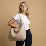 Bolso Hobo para Mujeres - Bolso Grande de Cuero Trenzado