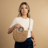 Bolso Cruzado de Ratán Tejido