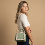 Bolso Bandolera con Encaje Floral