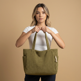 Bolsa Tote con Textura de Pana