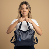 Bolso Tote para Mujeres con Cuero Tachonado y Borlas