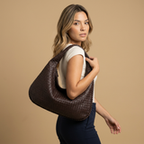 Bolso Hobo para Mujeres - Bolso Grande de Cuero Trenzado